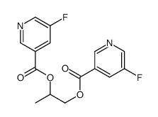 2-(5-fluoropyridine-3-carbonyl)oxypropyl 5-fluoropyridine-3-carboxylate结构式