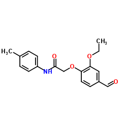 2-(2-ETHOXY-4-FORMYL-PHENOXY)-N-P-TOLYL-ACETAMIDE结构式