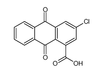 3-chloro-9,10-dioxo-9,10-dihydro-1-anthracenecarboxylic acid Structure