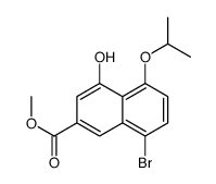 8-溴-4-羟基-5-(1-甲基乙氧基)-2-萘羧酸甲酯结构式