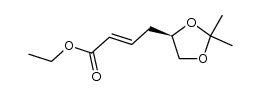 (E)-ethyl 4-((R)-2,2-dimethyl-1,3-dioxolan-4-yl)but-2-enoate结构式