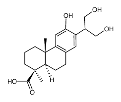 (1S)-1,2,3,4,4a,9,10,10aα-Octahydro-6-hydroxy-7-[2-hydroxy-1-(hydroxymethyl)ethyl]-1,4aβ-dimethyl-1β-phenanthrenecarboxylic acid结构式