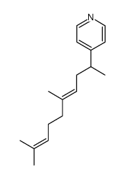 (E)-4-(1,4,8-trimethyl-3,7-nonadienyl)pyridine结构式