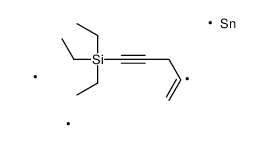 triethyl(4-trimethylstannylpent-4-en-1-ynyl)silane Structure