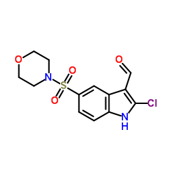 2-Chloro-5-(4-morpholinylsulfonyl)-1H-indole-3-carbaldehyde Structure