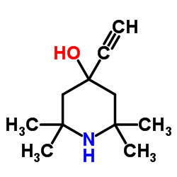 4-Ethynyl-2,2,6,6-tetramethyl-4-piperidinol结构式