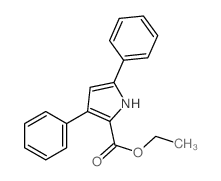 1H-Pyrrole-2-carboxylicacid, 3,5-diphenyl-, ethyl ester结构式