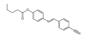 [4-[(4-cyanophenyl)methylideneamino]phenyl] pentanoate Structure