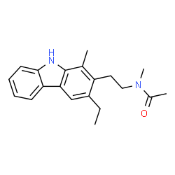 N-[2-(3-Ethyl-1-methyl-9H-carbazol-2-yl)ethyl]-N-methylacetamide结构式