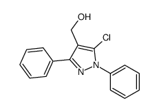 (5-chloro-1,3-diphenylpyrazol-4-yl)methanol structure