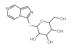 2-(hydroxymethyl)-6-(1,4,8-triazabicyclo[4.3.0]nona-2,4,6,8-tetraen-9-ylsulfanyl)oxane-3,4,5-triol structure