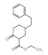 3-Piperidinecarboxylicacid, 4-oxo-1-(2-phenylethyl)-, ethyl ester结构式