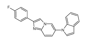 2-(4-fluorophenyl)-6-indol-1-ylimidazo[1,2-a]pyridine Structure