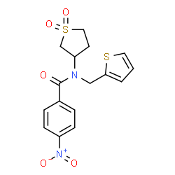 N-(1,1-dioxidotetrahydrothiophen-3-yl)-4-nitro-N-(thiophen-2-ylmethyl)benzamide Structure