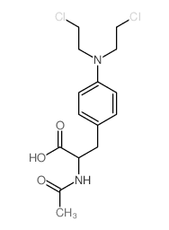 Phenylalanine,N-acetyl-4-[bis(2-chloroethyl)amino]-结构式