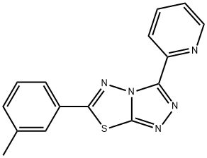 6-(3-methylphenyl)-3-(2-pyridinyl)[1,2,4]triazolo[3,4-b][1,3,4]thiadiazole Structure