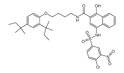 4-(4-chloro-3-nitrobenzenesulfonamido)-1-hydroxy-N-[4-(2,4-di-tert-pentylphenoxy)-butyl]-2-naphthamide Structure