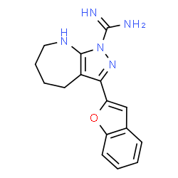 Pyrazolo[3,4-b]azepine-1(4H)-carboximidamide, 3-(2-benzofuranyl)-5,6,7,8-tetrahydro- (9CI) Structure