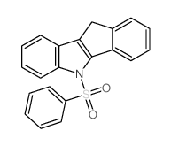 5-(benzenesulfonyl)-10H-indeno[1,2-b]indole结构式