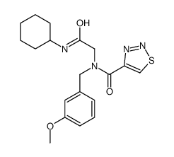 1,2,3-Thiadiazole-4-carboxamide,N-[2-(cyclohexylamino)-2-oxoethyl]-N-[(3-methoxyphenyl)methyl]-(9CI)结构式