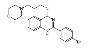 2-(4-bromophenyl)-N-(3-morpholin-4-ylpropyl)quinazolin-4-amine Structure