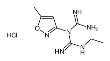 1-carbamimidoyl-2-ethyl-1-(5-methyl-1,2-oxazol-3-yl)guanidine,hydrochloride Structure