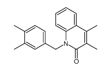 1-[(3,4-dimethylphenyl)methyl]-3,4-dimethylquinolin-2-one Structure