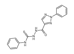 2-phenyl-2H-[1,2,3]triazole-4-carboxylic acid N'-phenylthiocarbamoyl-hydrazide Structure