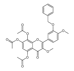 5,7,8-Triacetoxy-3'-benzyloxy-3,4'-dimethoxyflavon Structure