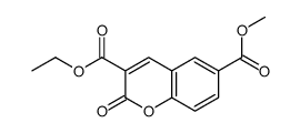 2-Oxo-α-chromene-3,6-dicarboxylic acid 3-ethyl 6-methyl ester Structure