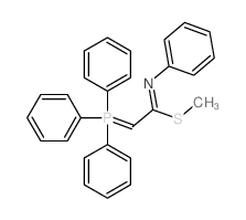 Ethanimidothioic acid,N-phenyl-2-(triphenylphosphoranylidene)-, methyl ester结构式