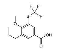 4-methoxy-3-propyl-5-(trifluoromethylsulfanyl)benzoic acid Structure