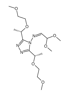 N-[(S,S)-3,5-bis(1-(2-methoxyethoxy)ethyl)-1,2,4-triazol-4-yl]-2,2-dimethoxyethylimine Structure