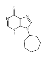 6H-Purine-6-thione,9-cycloheptyl-1,9-dihydro-结构式