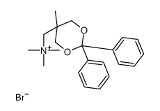 trimethyl-[(2-methyl-5,5-diphenyl-1,4-dioxan-2-yl)methyl]azanium,bromide Structure