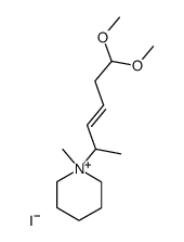 (E)-1,1-dimethoxy-5-(N-methylpiperidinium)-3-hexene iodide Structure