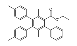 ethyl 3',4,4'',6'-tetramethyl-5'-phenyl-[1,1':2',1''-terphenyl]-4'-carboxylate Structure