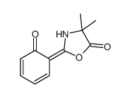 4,4-dimethyl-2-(6-oxocyclohexa-2,4-dien-1-ylidene)-1,3-oxazolidin-5-one结构式