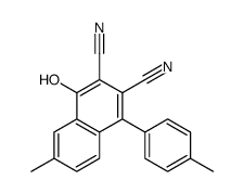 4-hydroxy-6-methyl-1-(4-methylphenyl)naphthalene-2,3-dicarbonitrile结构式