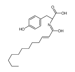 (2S)-2-(dodec-2-enoylamino)-3-(4-hydroxyphenyl)propanoic acid Structure