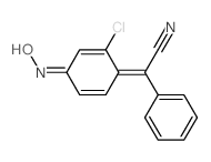 2-(2-chloro-4-hydroxyimino-1-cyclohexa-2,5-dienylidene)-2-phenyl-acetonitrile Structure