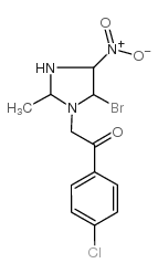 2-(5-BROMO-2-METHYL-4-NITRO-1-IMIDAZOLIDINYL)-1-(4-CHLOROPHENYL)-1-ETHANONE structure