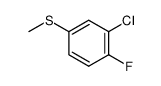 (3-chloro-4-fluorophenyl)-(methyl) sulfide结构式