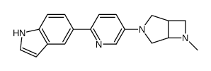 5-[5-[(1R,5R)-6-methyl-3,6-diazabicyclo[3.2.0]heptan-3-yl]pyridin-2-yl]-1H-indole结构式