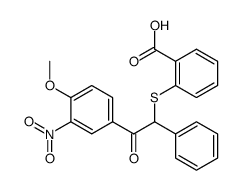 2-(4'-methoxy-3'-nitro-α'-oxo-bibenzyl-α-ylmercapto)-benzoic acid Structure