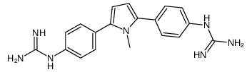 2-[4-[5-[4-(diaminomethylideneamino)phenyl]-1-methylpyrrol-2-yl]phenyl]guanidine结构式