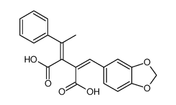 (1-phenyl-ethylidene)-piperonylidene-succinic acid Structure