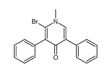 2-bromo-1-methyl-3,5-diphenylpyridin-4-one Structure