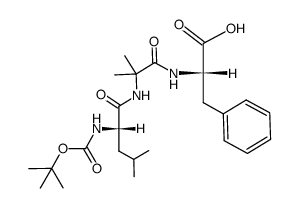 Boc-Leu-Aib-Phe-OH结构式