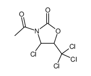 3-acetyl-4-chloro-5-(trichloromethyl)-1,3-oxazolidin-2-one Structure